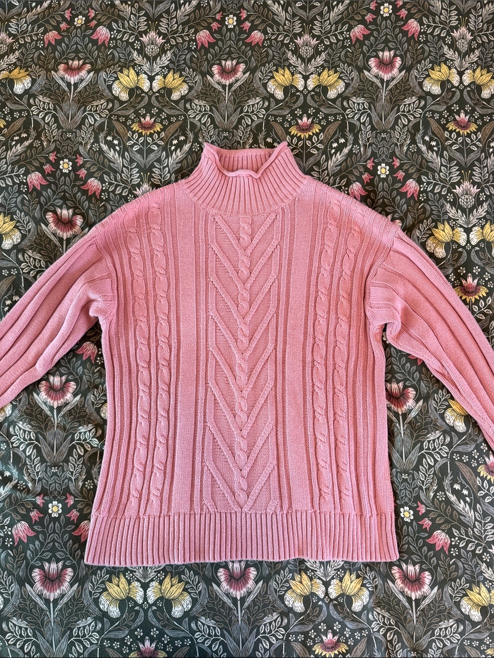 J. Crew Cable Knit Mock neck Sweater
